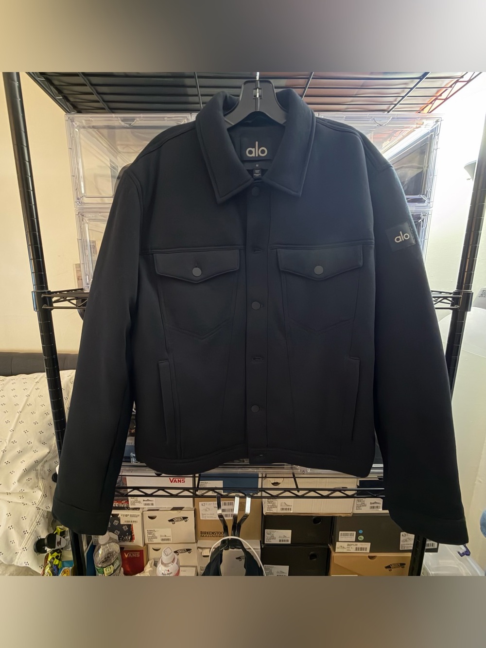 ALO Yoga Men's Black Lightweight Shirt Jacket